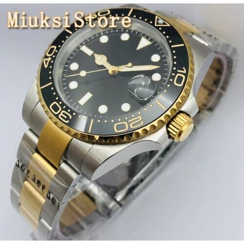 BLIGER Mens Top Luxury Mechanical Watch Sapphire Glass Ceramic Bezel Black Sterile Dial NH35A Movement Mens Automatic Watch