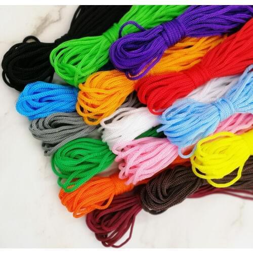 30Meter/lot Dia.3mm Strand Core Paracord Bracelet Lanyard Camping Rope Clothesline Survival Parachute Cord Wholesale