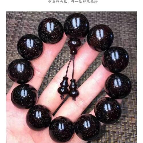 Indian red sandalwood full of gold star man hand string 100 years old mud red sandalwood hand chain women collection certificate