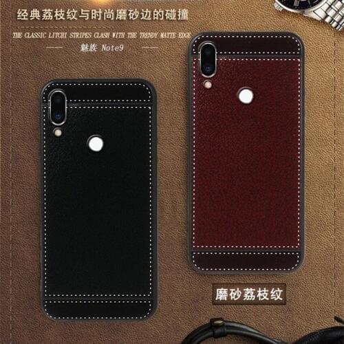 Note 9 Phone Case for Meizu Note 9 Case leather 6.2 inch Business Soft Black silicone Case Cover for Meizu Note 9 Coque