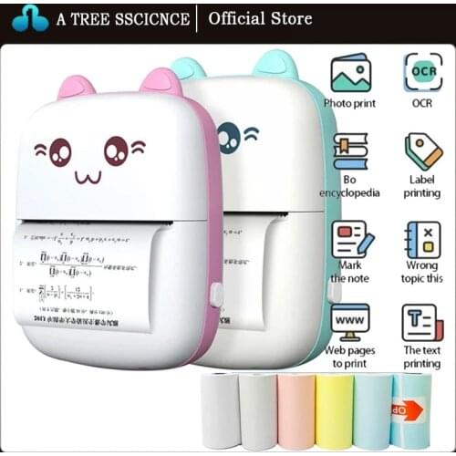 Mini Pocket Printer Portable Thermal Printing Machine Bluetooth Photo Picture Lable Office Home Mobile Android iOS Phone 58mm