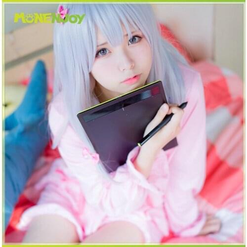 Monenjoy Eromanga Sensei Izumi Sagiri Cosplay Lovely Pink Pajamas Cos Costume