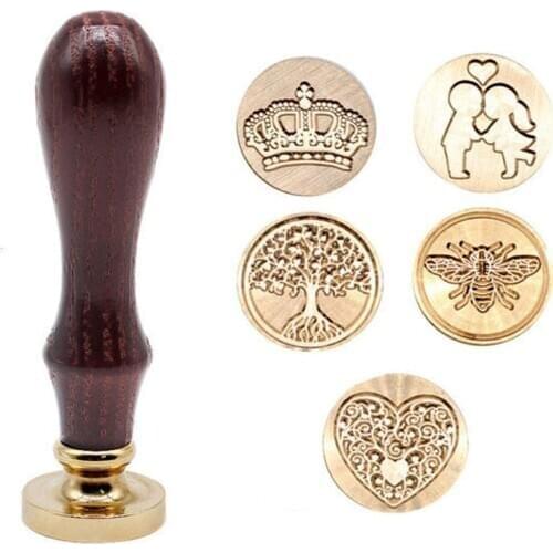 Paint Seal Retro Diy Envelope Stamps Rose Crown Tree Classic Wedding Invitations Wax Seal Stamp craft supplies 2020 background