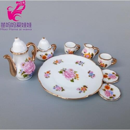 Doll House DIY Decoration Accessories Tea Pots and Cups 1/6 BJD Ob11 Blythe Doll Furniture Accessories