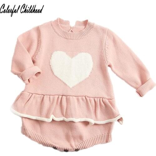 Cute heart embroidery long sleeve baby girls jumpsuit infant newborn romper baby boy/girls overalls children outfits
