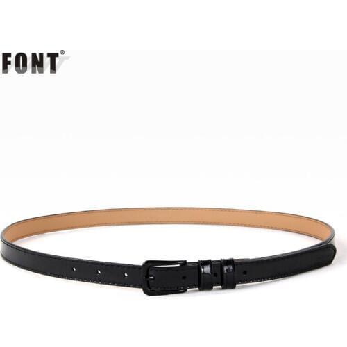 Fashion brand genuine leather women belt metal Pin buckle belts for women Color Black White red sapphire