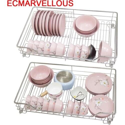 La Ducha Pantry Cestas Para Organizar Cupboard Dish Cucina Stainless Steel Rack Cuisine Organizer Kitchen Cabinet Storage Basket