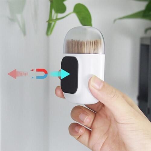 Practical Magnetic Toothpick Holder Container Portable Toothpick Box Refrigerator Microwave Oven Household Toothpick Dispenser