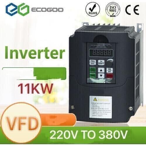 Frequency inverter of 220 single phase VFD to 3 phase 380V 7.5kw 11KW Variable Frequency Drive Converter for Motor Speed Control