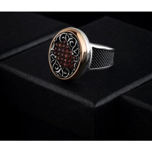 Guaranteed High-quality 925 Sterling Silver ZİRCON STONE ring Jewelry Made in Turkey in a luxurious way for men with gift