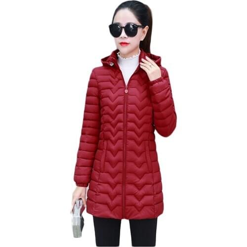 Trending Products Womens cotton coat Large size Warm quilted jacket Autumn / Winter Down cotton coats thin Free shipping 1868