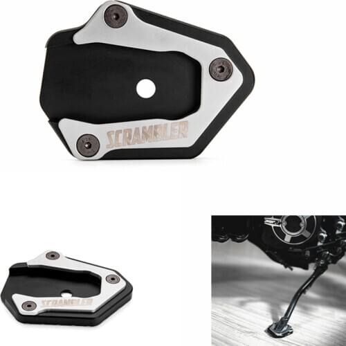 For DUCATI Scrambler Motorcycle aluminum Foot Kickstand Side stand Extention Plate 2015 2016 2017