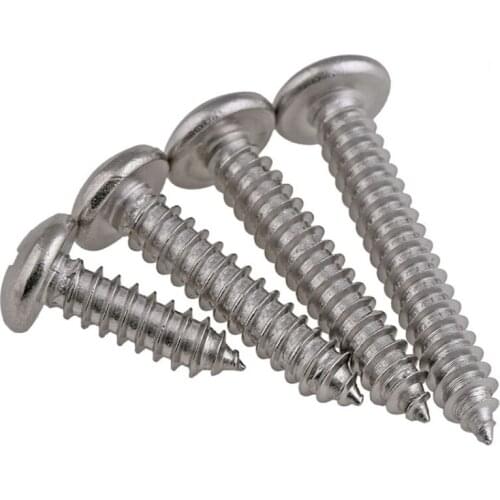 GuHua Philips Pan Head Tapping Screw PA 316 Stainless Steel Cross Round Head Self Tapping Wood Screw M2M2.2M2.6M3 GB845 50Pcs
