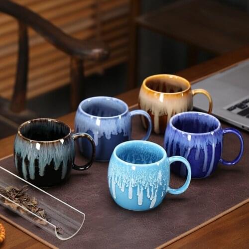 Yaobian Drawing Mug Office Meeting Personal Cup Breakfast Cup Coffee Cup Home Ceramic Water Cup
