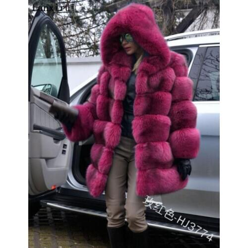 Women Winter Faux Fur Coat Cozy Jacket Open Front Hooded Thicken Pure Color Long Sleeve Warm Outwear Overcoat Plus Size