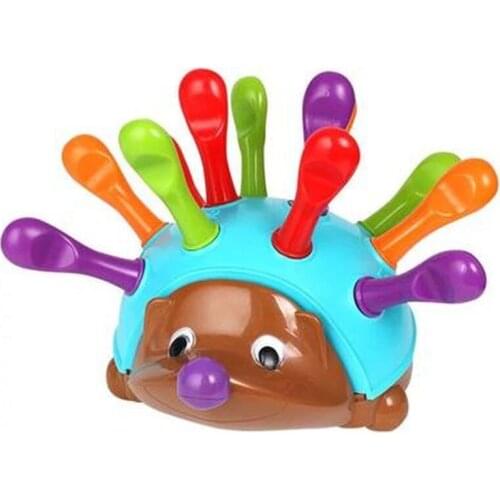 1pcs Training Focused on Childrens Fine Motor Hand-Eye Coordination Fight Inserted Hedgehog Baby Educational Intellectual Toys
