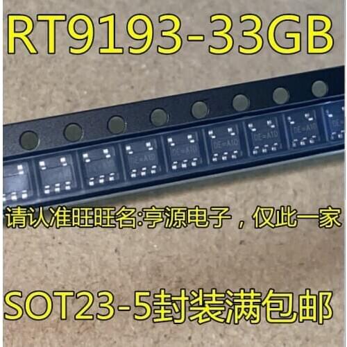10PCS RT9193 RT9193-33GB DE=A1D SOT23-5
