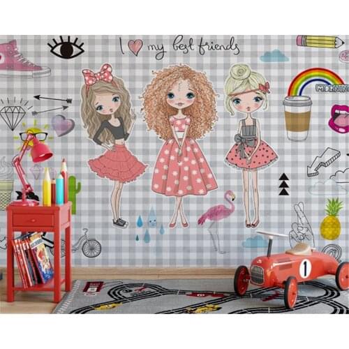 Beibehang Custom size wallpaper youth beautiful girl fashion background wall decoration background Papel de Pared 3D wallpaper