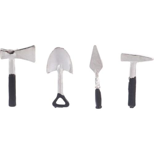 4pcs Gardening Tools Set Doll House Outdoor Decoration Accessories Toy Baby Kids DIY Toys 1:12 Dollhouse Miniature