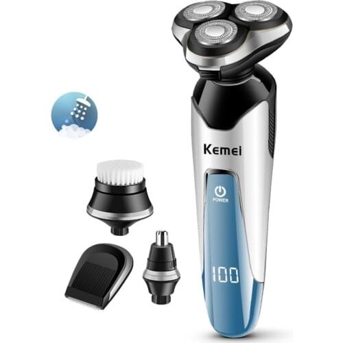 4in1 Professional rotate shaver set rechargeable electric shaver for men beard face shaving machine waterproof electric razor