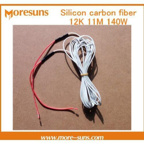 Free Ship 5pcs Silicon carbon fiber 12K 11M 140W Carbon fiber Equipment defrost heating wire/incubator electric heater wire