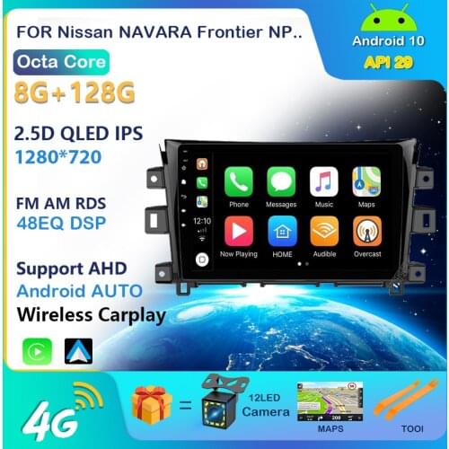 Android 10 2Din Car radio Multimedia For Nissan NAVARA Frontier NP 300 2011-2016 Car Player Navigation GPS Radio