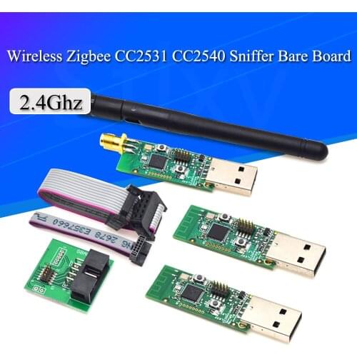 Wireless Zigbee CC2531 CC2540 Sniffer Bare Board Packet Protocol Analyzer Module USB Interface Dongle Capture Packet Module