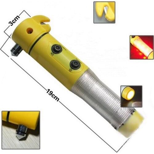 Safety hammer Hot sale 4 in 1 Multi functional help tool Car Emergency Hammer with LED Flashlight for Auto used
