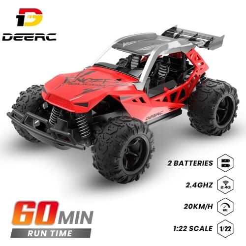 DEERC RC Car 1:22 Rock Crawler 2.4GHz Radio Control Truck 20 KM/H Off-Road Trucks Jeep Drift Buggy Toys Gifts For Kids 9604E