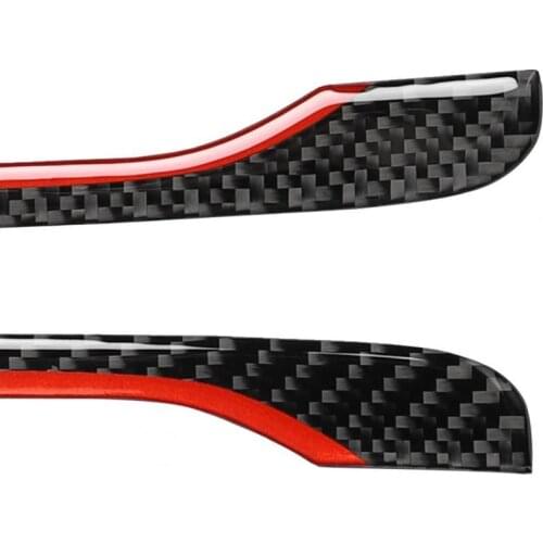 Decorative Sticker Red Side Strip UV-proof Strong Sticky Rearview Mirror Anti-Rub Sticker for Audi New Q7 SQ7 4M 2016-2019 Left