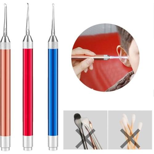 Baby Ear Wax Cleaner Flashlight Earpick Earwax Remover LED Ear Pick Ear Curette Light Spoon Cleaning Ear Care Tool #289549