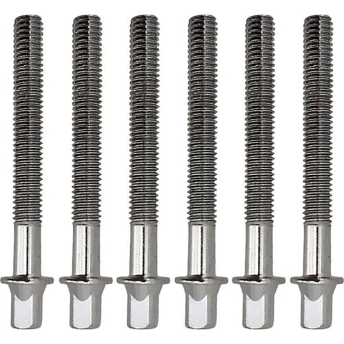Dropship-6Pcs Drum Tension Rod with Washers Metal Drum Mounting Screws Short Drum Fastener for Drum Lugs(Silver)