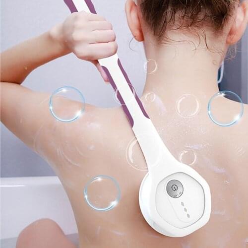 5 in 1 Electric Bath Shower Brush Automatic Bath Cleaning Massage Body Bath Brush Waterproof Remove Exfoliating Scrub Spa Tool