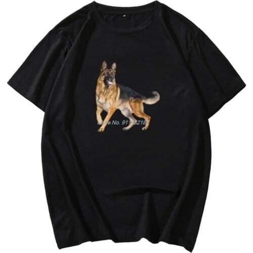 German Shepherds T-Shirt Dog T-Shirt Casual Tops Street Wear Tees White Short Sleeve Harajuku mens t shirts