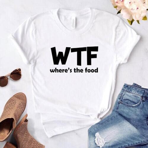 New Womens T-shirt WTF Letter Print Top Female T Shirts Harajuku Kawaii Fashion Aesthetic Comfortable Top Tee Ladies Clothes