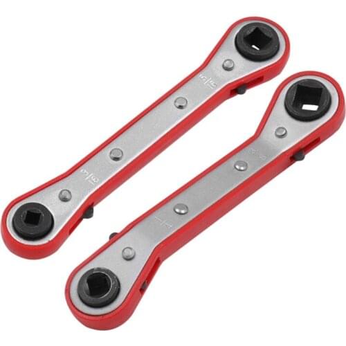 Hvac Service Wrench Refrigeration Service Wrench 1/4" 3/8" 3/16" 5/16" Ratcheting Service Wrench Air Conditioning Retailsale