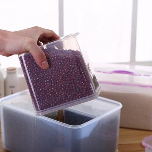 Large-Capacity Airtight Storage Box For Whole Grains, Kitchen Refrigerator Compartments, Dry Goods, Rectangular Compartments