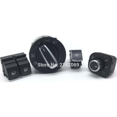 Chrome Window mirror headlight switch for VW passat B6 Eos Golf 5 6 GTI mk5 mk6 5K3959857A,5ND959565B,5ND941431A,5ND959855