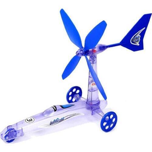Novelty DIY assembled toys wind power car model,childrens educational scientific Experiment Green Energy Removable car toy