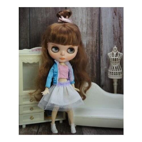 Blythy Doll Handmade Clothes For 1/6 Doll Outfits Fashion Doll Clothes For Blyth Doll Tops Kids Toy 1/6 Doll Cute Clothing Set