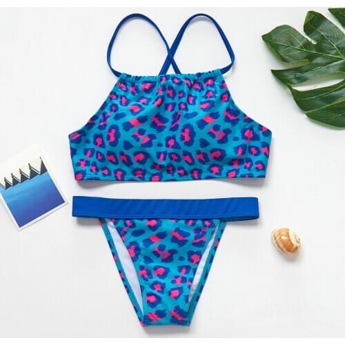 2~16Y Girls Swimsuit Bikini 2020 Two pieces Girls swimwear Teenager Swimming suit for girls Kids Bikini set -ST210