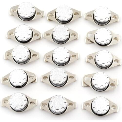 2pcs KSD301 250V 10A Normally Closed NC Thermostat Temperature Thermal Control Switch Deg.C 30-160 Temperature Switch