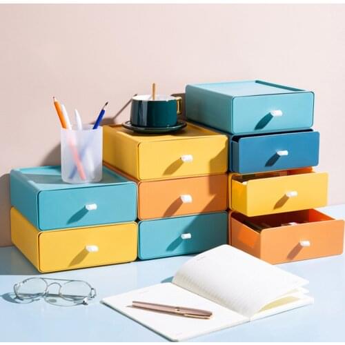 New High Quality Storage Drawer Plastic Cosmetic Makeup Container Organizing Box Multifunction Mini Desktop Storage Box For Home