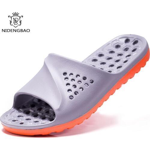 Extra Large Size 36-52 Bathroom Slippers With Hole Water Leak Shoes Men Hot Sale Comfortable Soft Home Couple Walking Footwear