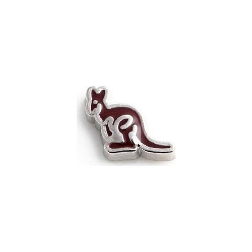 Wholesale 20PCS/lot Animal Kangaroo Charm, DIY Alloy Floating Locket Charms Fit For Magnetic Glass Memory Locket Pendant