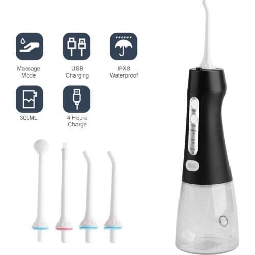 IGRG 2020 3 Modes Cordless Oral Irrigator Portable Water Dental Flosser USB Rechargeable Water Jet Floss Tooth Pick 5 Jet Tips