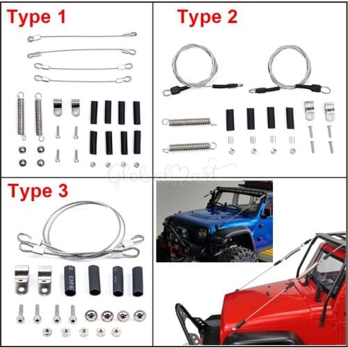 Professional RC Car Modified Part Steel Rope Set for Traxxas TRX-4 TRX4 for Axial SCX10 D90 D110 1/10 RC Crawler RC Car Toys