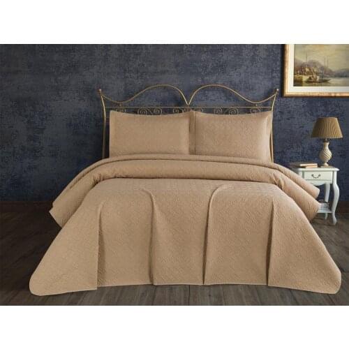 Selin Double Bed Cover Cappucino