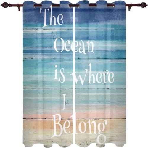 French Window Curtains Wood Grain Gradient Watercolor Living Dining Room Kids Bedroom Modern Luxury Home Decor Curtains