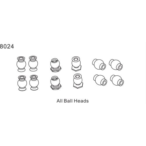ZD Racing 9020 9021 9116 MT8 08423 08426 08427 08421 08411 08425 Ball head group 8024